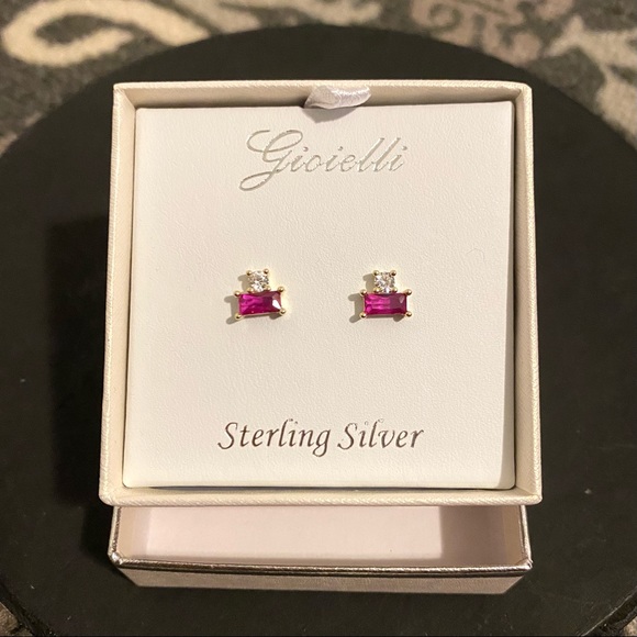 Pink Stud Earrings - Picture 3 of 6